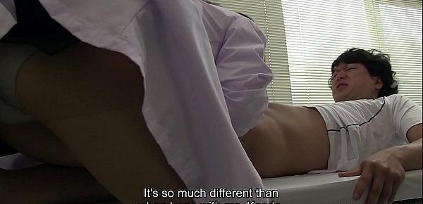  Japanese nurse, Sayaka Aishiro sucks dick while at work, uncensored